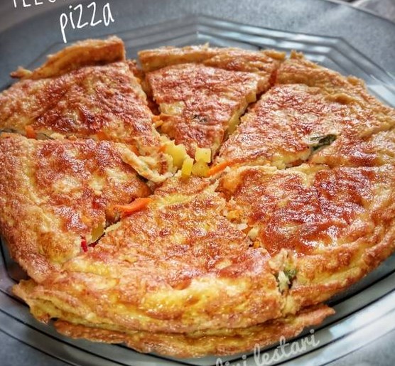 Telur dadar pizza